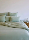 Khaki Green Tavira Washed Cotton Bedding Set Torres Novas