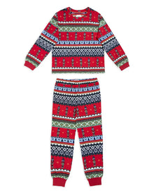  Kids Christmas Nutcracker Fair Isle Print Long Pyjama Set Chelsea Peers