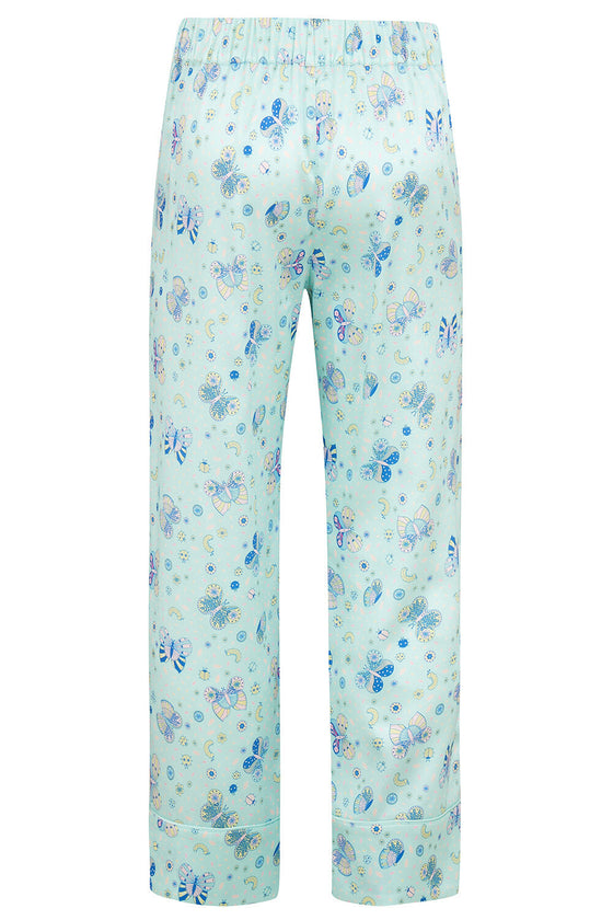 Amelie Glacier Butterfly Girls Silk Pyjama Set