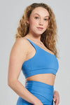 Kiku Recycled Performance Cropped Top - Mountain Blue Peachaus