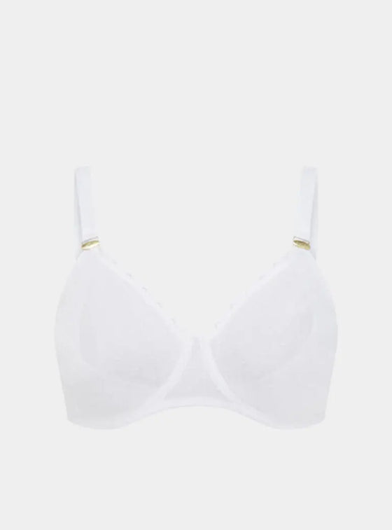 Konara Recycled-Lace Fuller-Cup Underwired Bra - Glacier White Peachaus