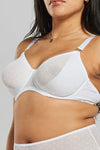 Konara Recycled-Lace Fuller-Cup Underwired Bra - Glacier White Peachaus