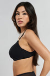 Konara Recycled-Lace Fuller-Cup Underwired Bra - Volcanic Black Peachaus