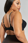 Konara Recycled-Lace Fuller-Cup Underwired Bra - Volcanic Black Peachaus