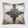 Burano Lace White and Purple Greys Silk Cushion Long Studio Design