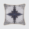 Burano Lace White and Purple Greys Silk Cushion Long Studio Design