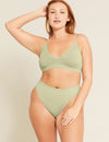 LYOLYTE Sage Ribbed High Leg Brief Boody