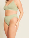 LYOLYTE Sage Ribbed High Leg Brief Boody