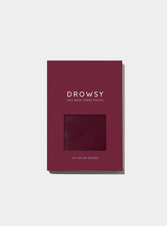 La Vie en Rouge Silk Carry Pouch Drowsy Sleep Co