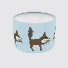  Lampshade 30cm - Pale Blue With Foxy the Fox Design Long Studio Design