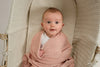 Large Blush Pink Knitted Bamboo Blanket The Bamboo Baby Company