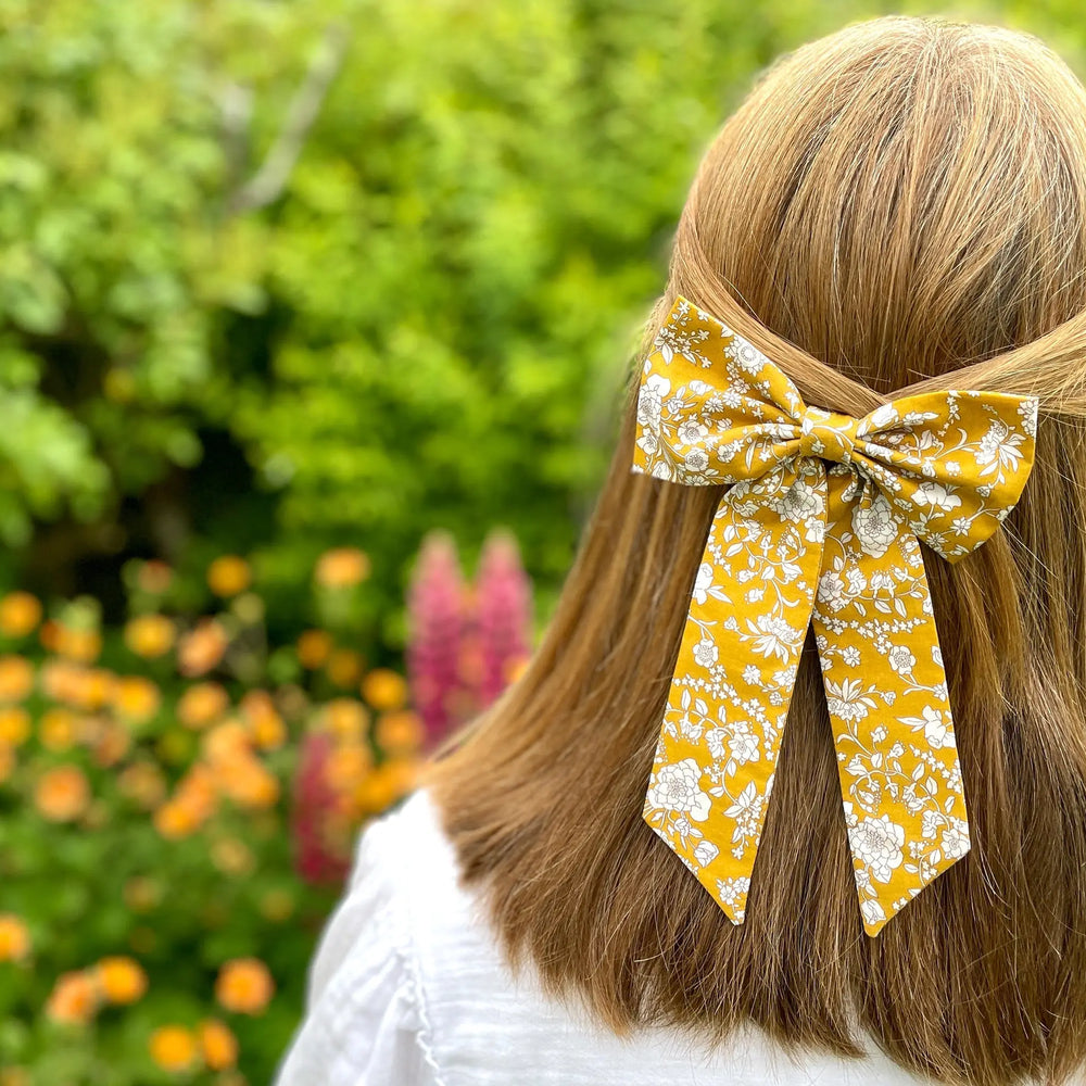 Large Bow Hair Clip - Liberty Summer Blooms Print Holme & Moss