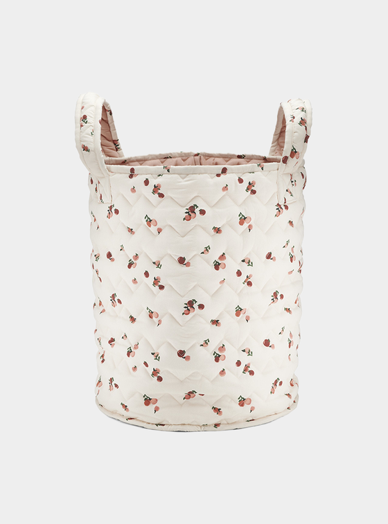 Large Quilted Storage Basket - Peaches Avery Row