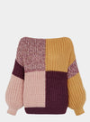 Laura Chunky Patchwork Jumper - Plum Cara & The Sky