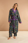 Lavender Fields Women's Floral Cotton Robe inara