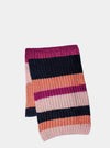 Leia Stripe Oversized Chunky Scarf - Berry Cara & The Sky