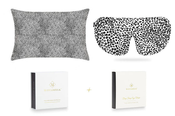 MayfairSilk Leopard Pure Silk Sleep Gift Set MayfairSilk