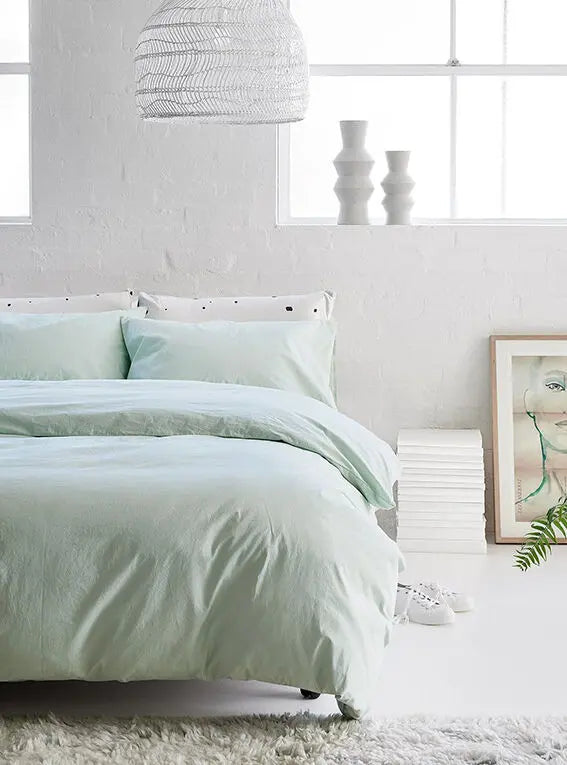 Light Green Organic Cotton Pillowcase Undercover Living