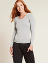 Light Grey Bamboo Women's Long Sleeve Top Boody