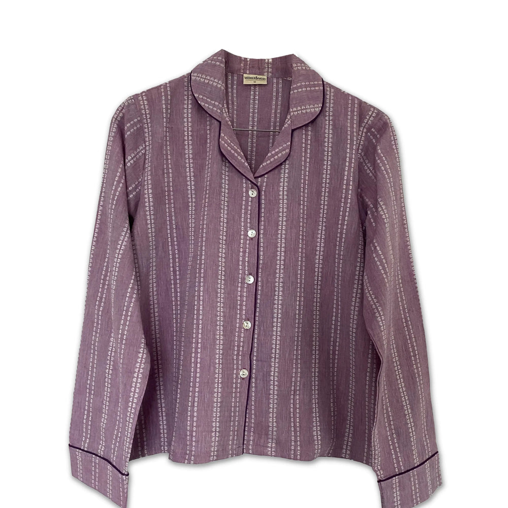 Lilac Handloom Long Pyjama Set Madder & More