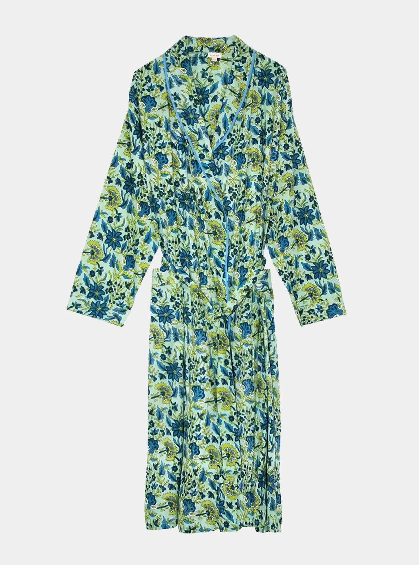 Lime Patchouli Women's Floral Cotton Robe inara