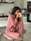 Limited Edition - Piped Edge Bamboo Pyjama Set in Dusk Made Wright London