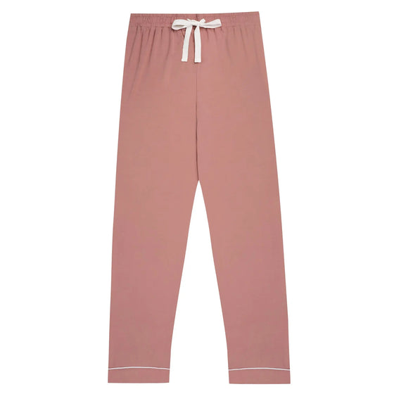 Limited Edition - Piped Edge Bamboo Pyjama Set in Dusk Made Wright London