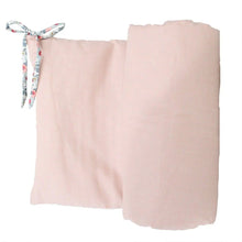  Linen Cot Bumper Made With ROSE PINK Coco & Wolf