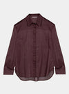 Linen Voile Shirt Restorative Brown NOKAYA