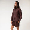 Linen Voile Shirt Restorative Brown - Myza