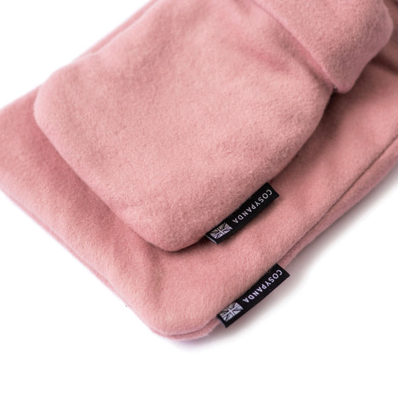 Little and Large Pink Organic Cotton Hot Water Bottle Gift Set CosyPanda