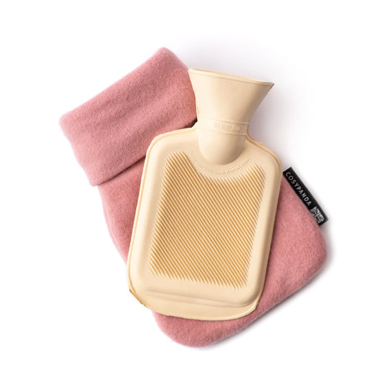 Little and Large Pink Organic Cotton Hot Water Bottle Gift Set CosyPanda