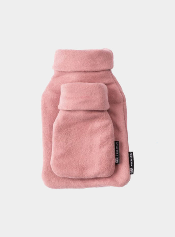 Little and Large Pink Organic Cotton Hot Water Bottle Gift Set