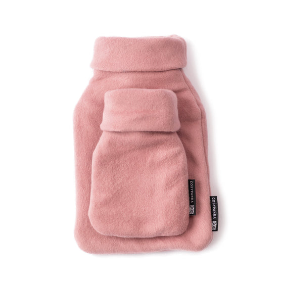 Little and Large Pink Organic Cotton Hot Water Bottle Gift Set