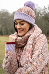 Lolly Beanie Bobble Hat - Lilac Cara & The Sky