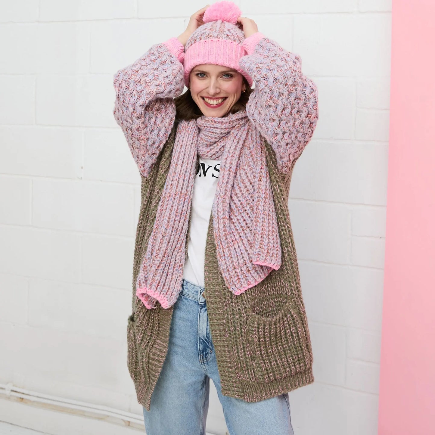 Lolly Hat, Florence Scarf and Madison Cardigan Knitwear Bundle Cara & The Sky