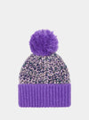 Lolly Twist Beanie Bobble Hat - Purple Cara & The Sky