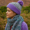 Lolly Twist Beanie Bobble Hat - Purple Cara & The Sky