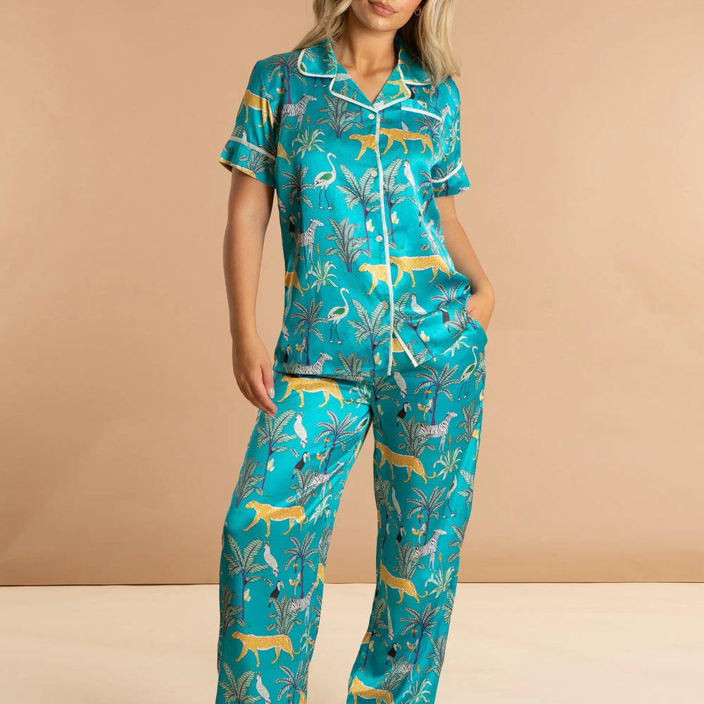 Lomami Leopard Women's Satin Pyjamas inara