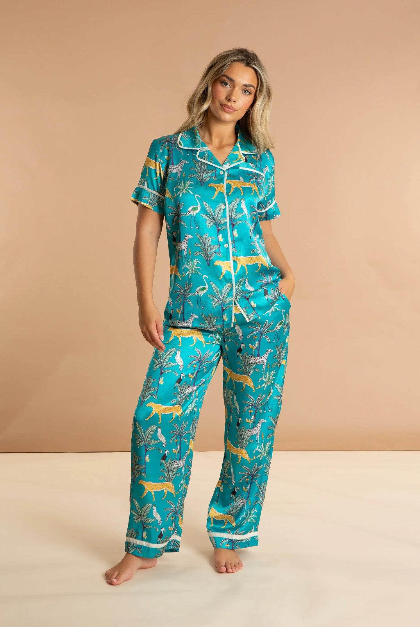 Lomami Leopard Women's Satin Pyjamas inara