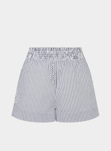  Lomandra Ethical-Cotton Pyjama Shorts - Charcoal Stripe