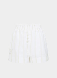  Lomandra Ethical-Cotton Pyjama Shorts - Summer Sand Beige