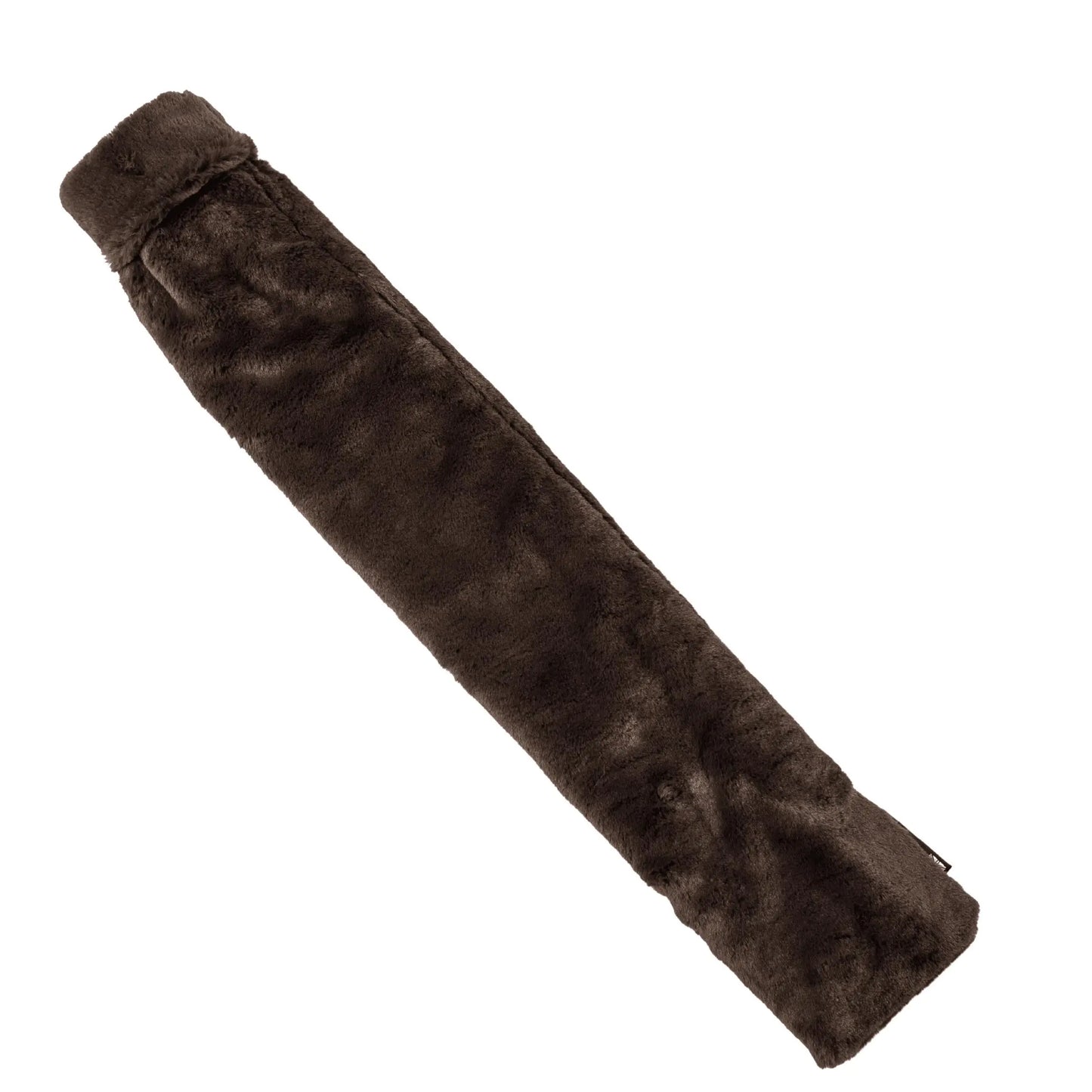 Long Dark Chocolate Faux Fur Hot Water Bottle CosyPanda