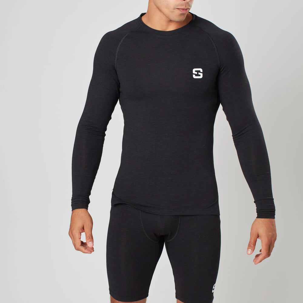 Long Sleeve Top - Marl Black Sōma Sportswear