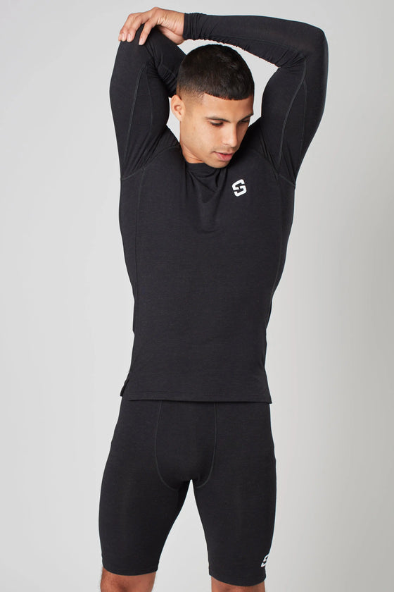 Long Sleeve Top - Marl Black Sōma Sportswear