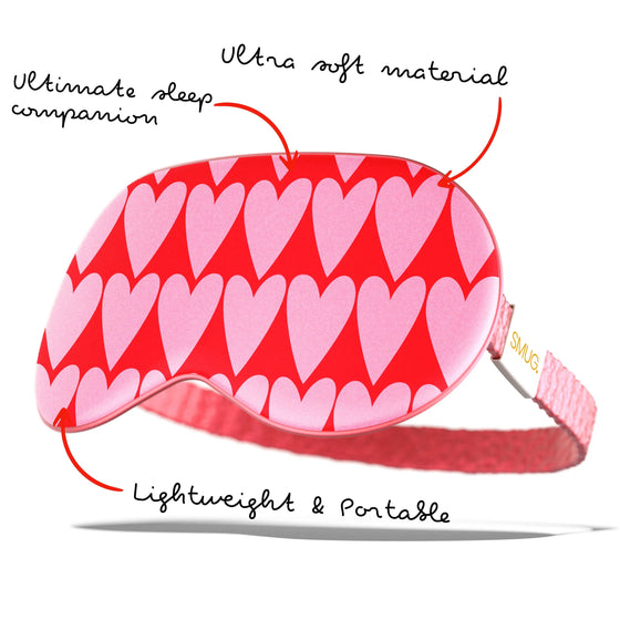 Longheart Print Satin Sleep Mask SMUG