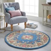  Lotus Premium Aubusson Round Rug Dunelm