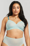 Lotus Recycled-Lace Fuller-Cup Soft Bralette - Fjordland Green Peachaus