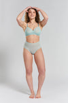 Lotus Recycled-Lace Fuller-Cup Soft Bralette - Fjordland Green Peachaus