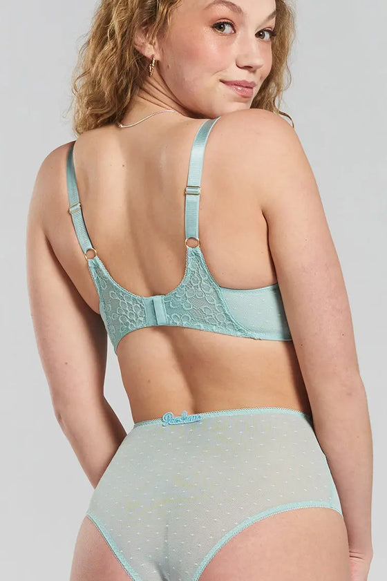 Lotus Recycled-Lace Fuller-Cup Soft Bralette - Fjordland Green Peachaus